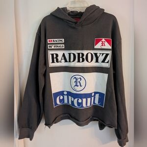 Rad Boyz Crop Circuit Graphics Hoodie Med